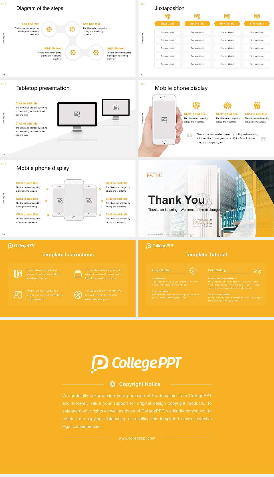 University of the Pacific Competition/Entrepreneurship Contest PPT Template16:9 ratio PPT effect preview image9