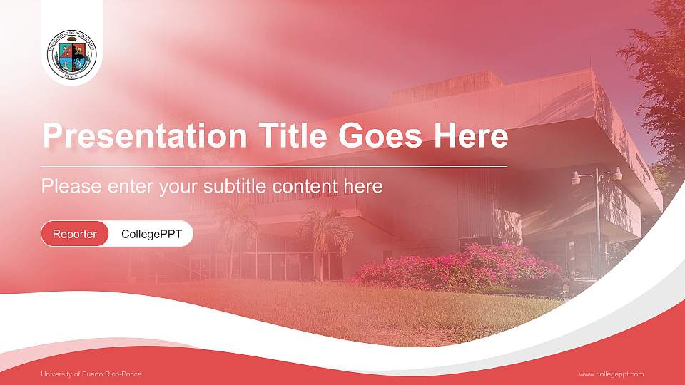 University of Puerto Rico-Ponce Lecture Sharing and Networking Event PPT Template16:9 ratio PPT effect preview image