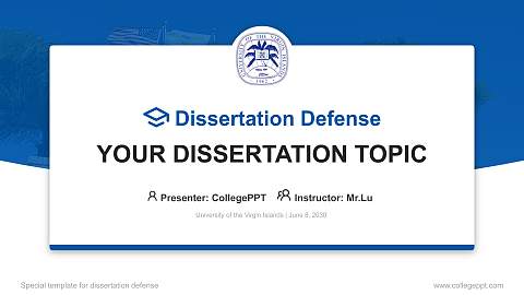 University of the Virgin Islands Graduation Thesis Defense PPT Template