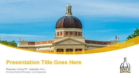 University of Southern Mississippi Course/Courseware Creation PPT Template