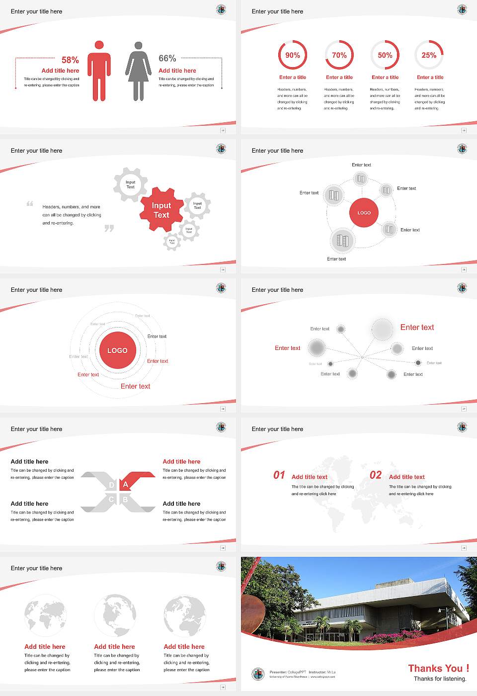 University of Puerto Rico-Ponce Course/Courseware Creation PPT Template16:9 ratio PPT effect preview image4