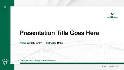 University of South Florida-Sarasota-Manatee Thesis Proposal/Graduation Defense PPT Template