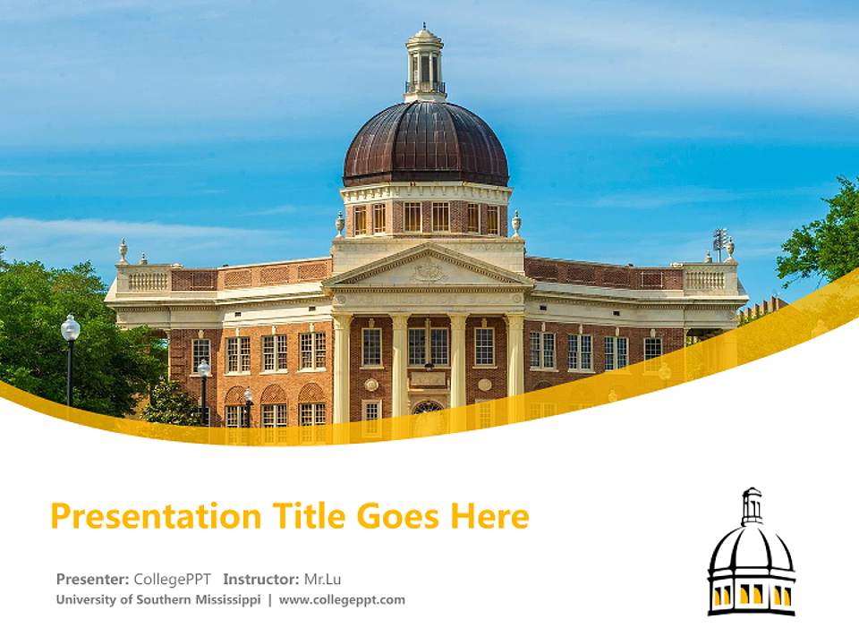 University of Southern Mississippi Course/Courseware Creation PPT Template4:3 ratio PPT effect preview image5