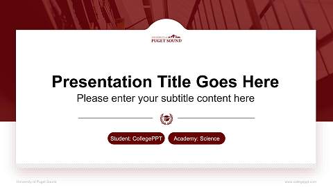 University of Puget Sound National Scholarship Defense PPT Template