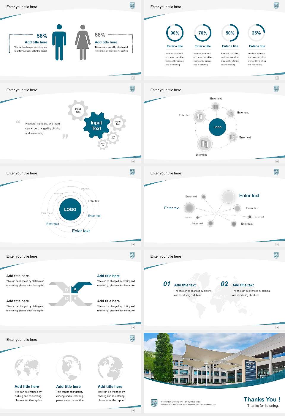 University of St. Augustine for Health Sciences(Dallas) Course/Courseware Creation PPT Template16:9 ratio PPT effect preview image4