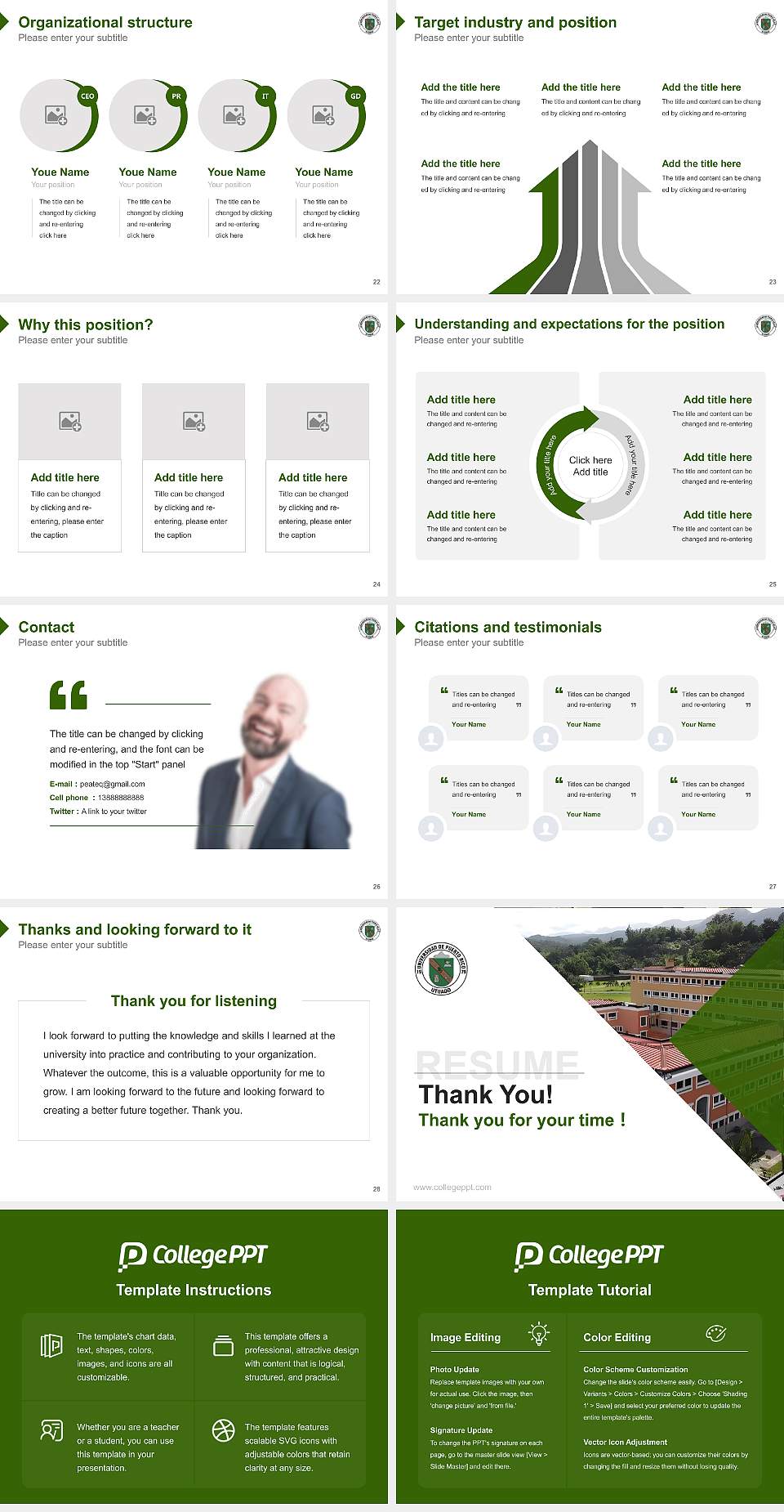 University of Puerto Rico-Utuado Resume PPT Template4:3 ratio PPT effect preview image4