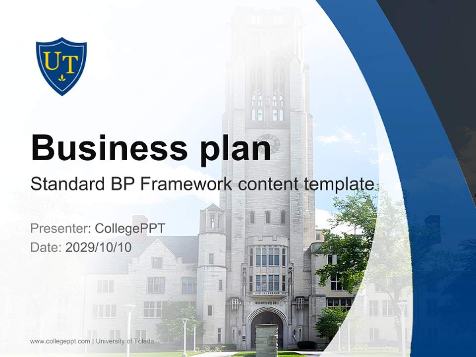 University of Toledo Competition/Entrepreneurship Contest PPT Template4:3 ratio PPT effect preview image9