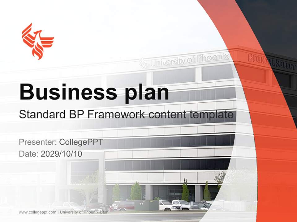 University of Phoenix-Utah Competition/Entrepreneurship Contest PPT Template4:3 ratio PPT effect preview image9