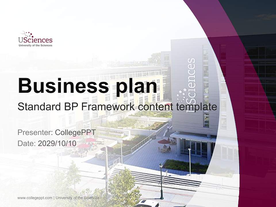 University of the Sciences Competition/Entrepreneurship Contest PPT Template4:3 ratio PPT effect preview image9