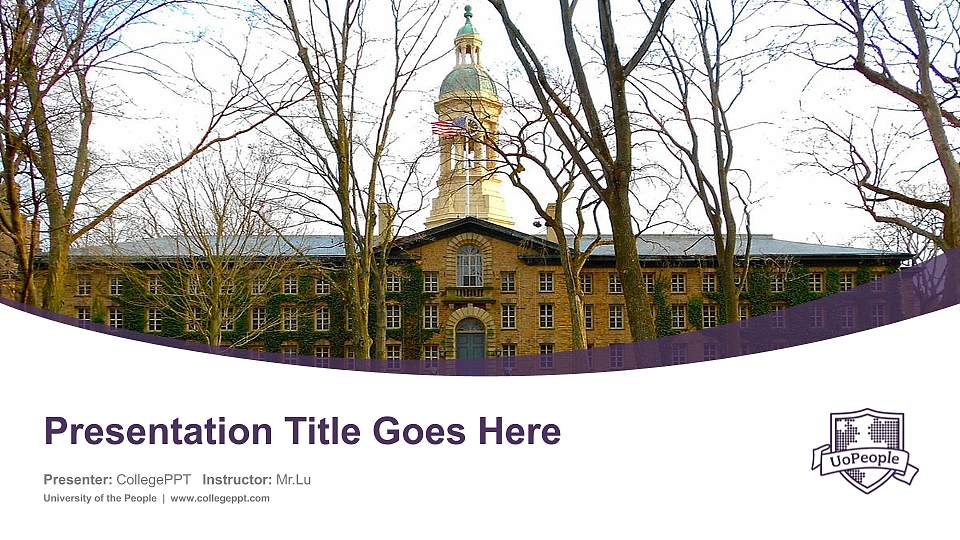 University of the People Course/Courseware Creation PPT Template16:9 ratio PPT effect preview image