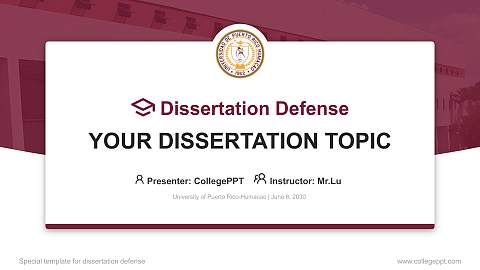 University of Puerto Rico-Humacao Graduation Thesis Defense PPT Template