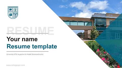 University of St. Augustine for Health Sciences(Austin) Resume PPT Template