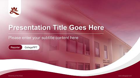 University of the West Lecture Sharing and Networking Event PPT Template
