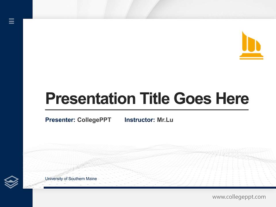 University of Southern Maine Thesis Proposal/Graduation Defense PPT Template4:3 ratio PPT effect preview image5