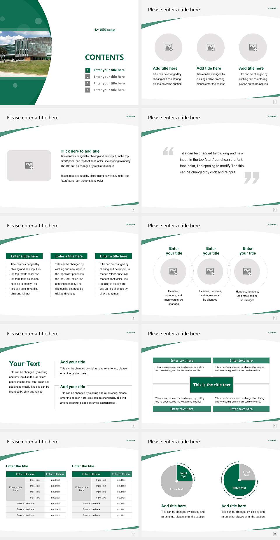 University of South Florida Course/Courseware Creation PPT Template4:3 ratio PPT effect preview image2
