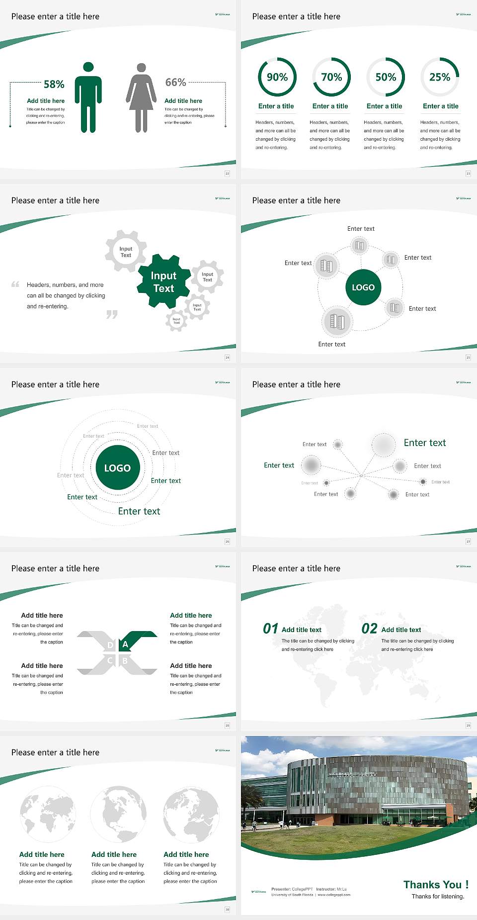 University of South Florida Course/Courseware Creation PPT Template4:3 ratio PPT effect preview image4