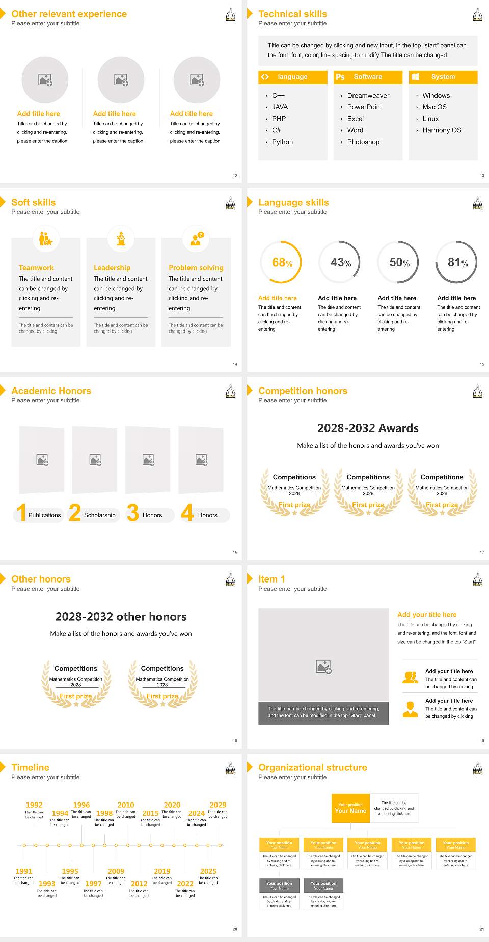 University of Southern Mississippi Resume PPT Template4:3 ratio PPT effect preview image3