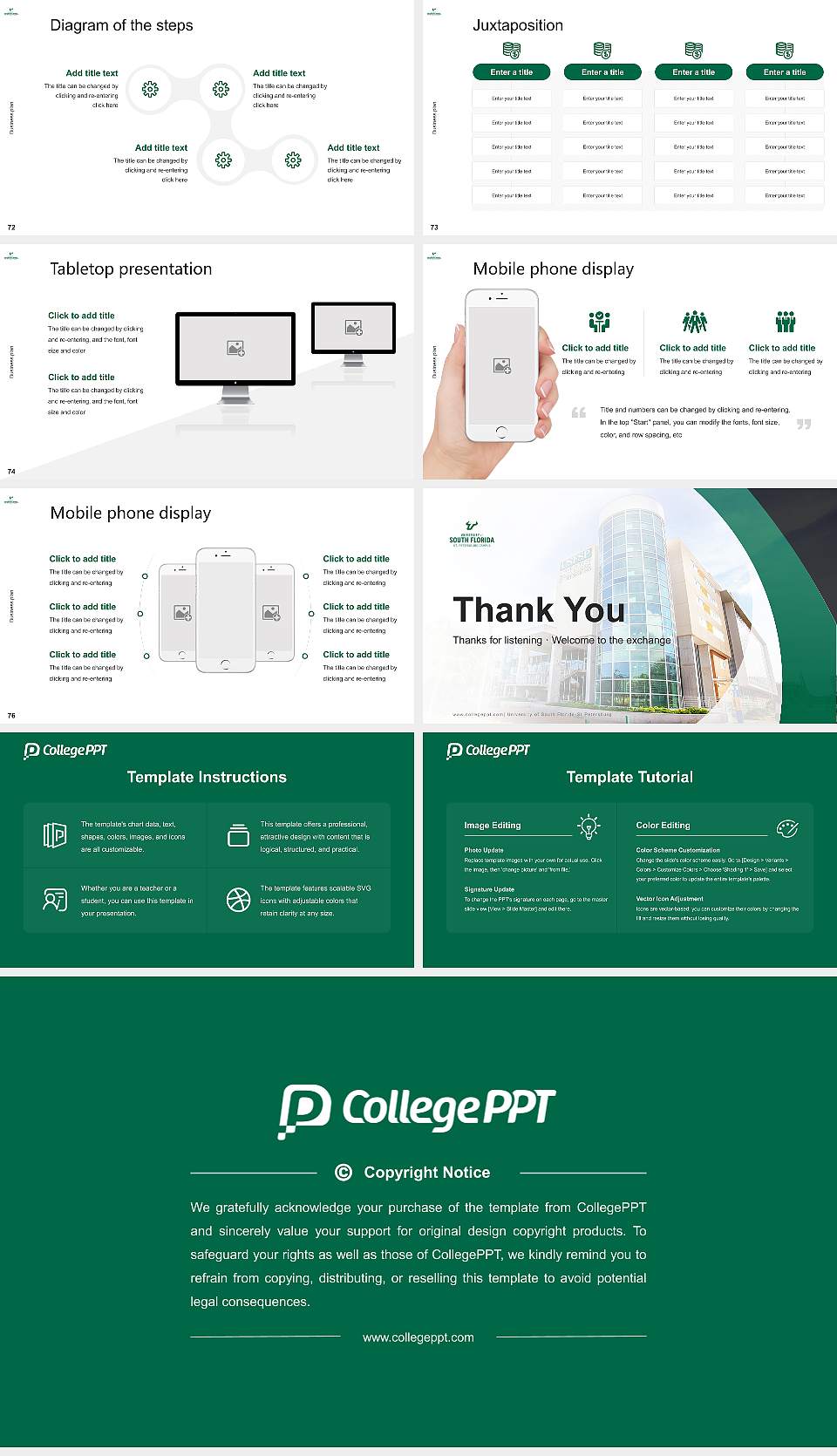 University of South Florida-St Petersburg Competition/Entrepreneurship Contest PPT Template16:9 ratio PPT effect preview image9