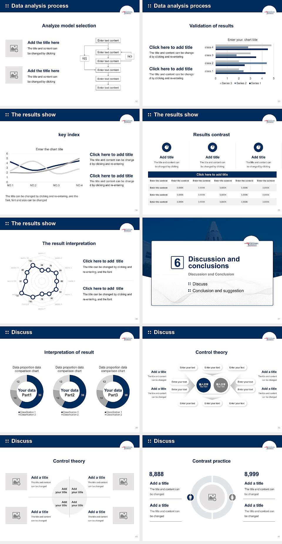 University of Southern Indiana Graduation Thesis Defense PPT Template4:3 ratio PPT effect preview image5