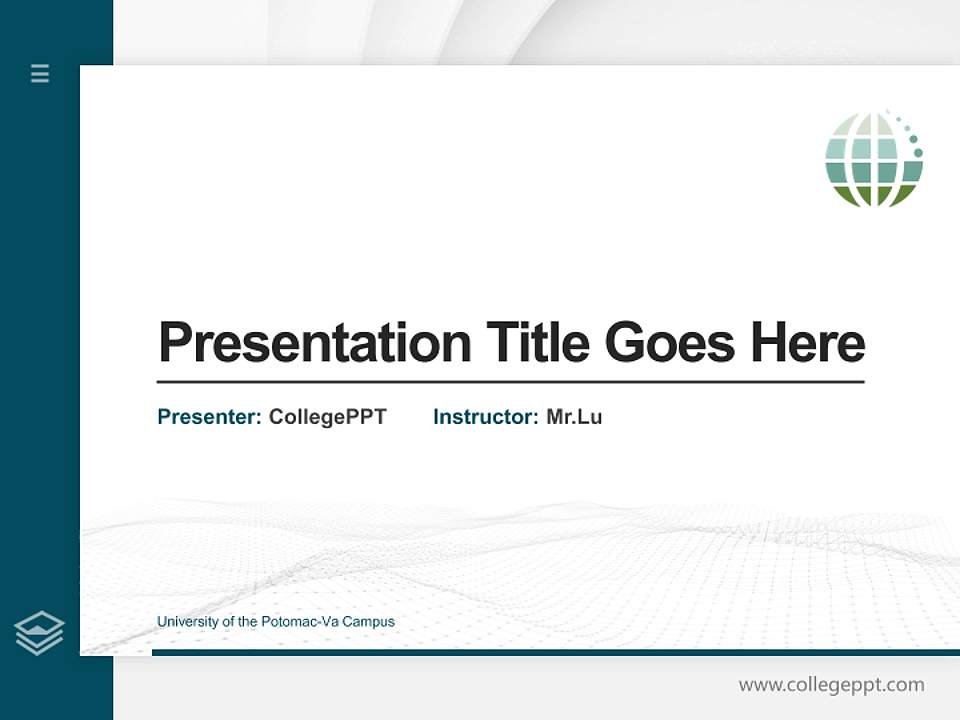 University of the Potomac-Va Campus Thesis Proposal/Graduation Defense PPT Template4:3 ratio PPT effect preview image5