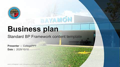 University of Puerto Rico-Bayamon Competition/Entrepreneurship Contest PPT Template