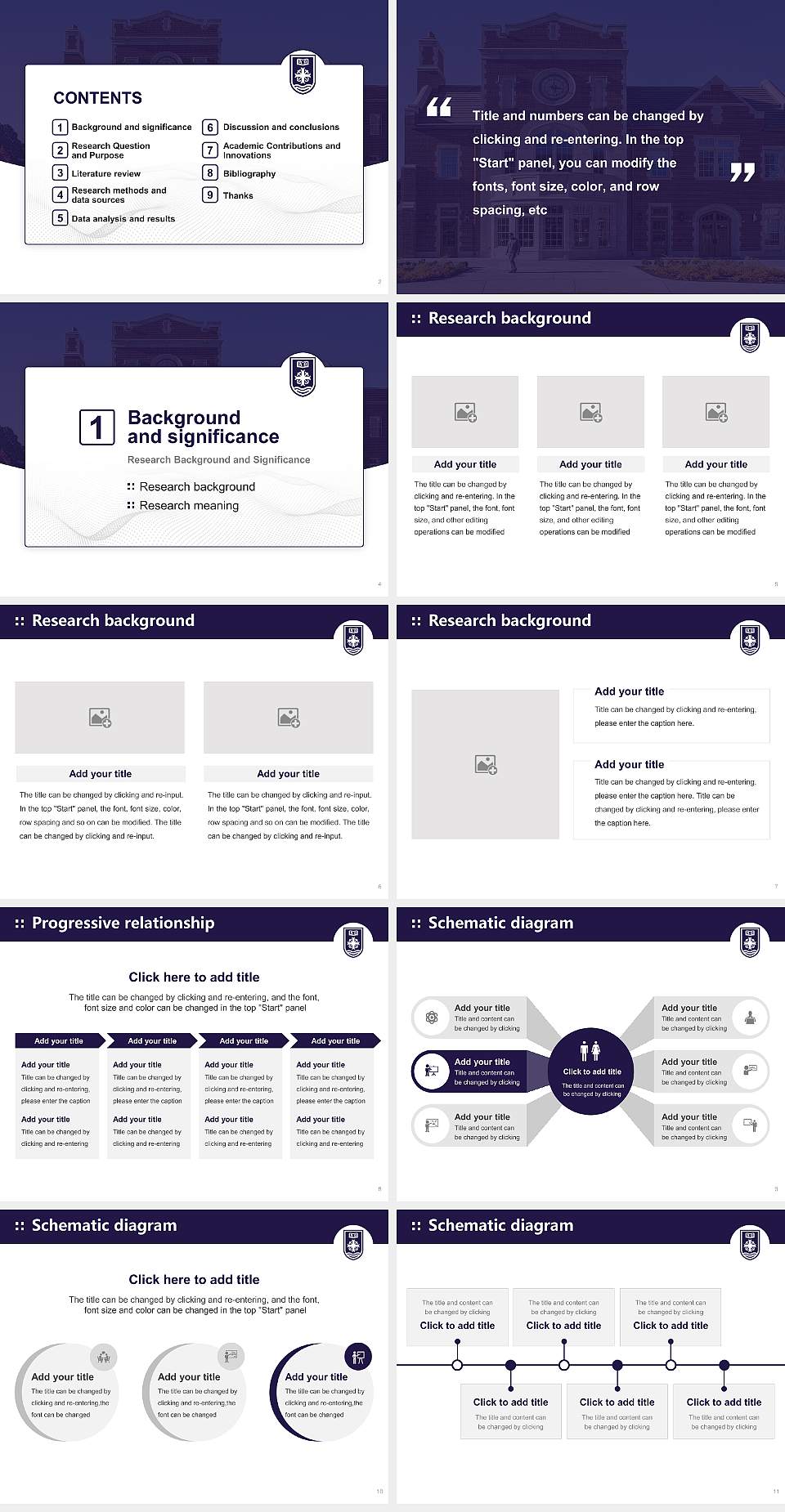 University of Portland Graduation Thesis Defense PPT Template4:3 ratio PPT effect preview image2