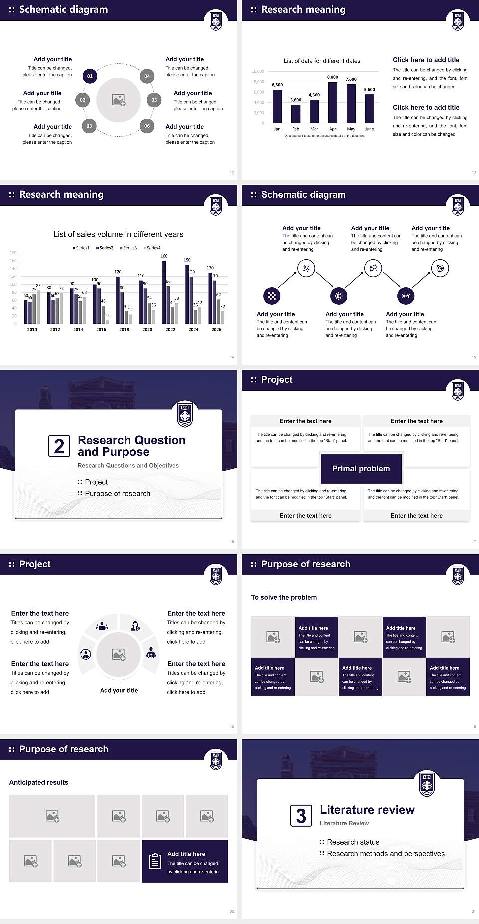 University of Portland Graduation Thesis Defense PPT Template4:3 ratio PPT effect preview image3