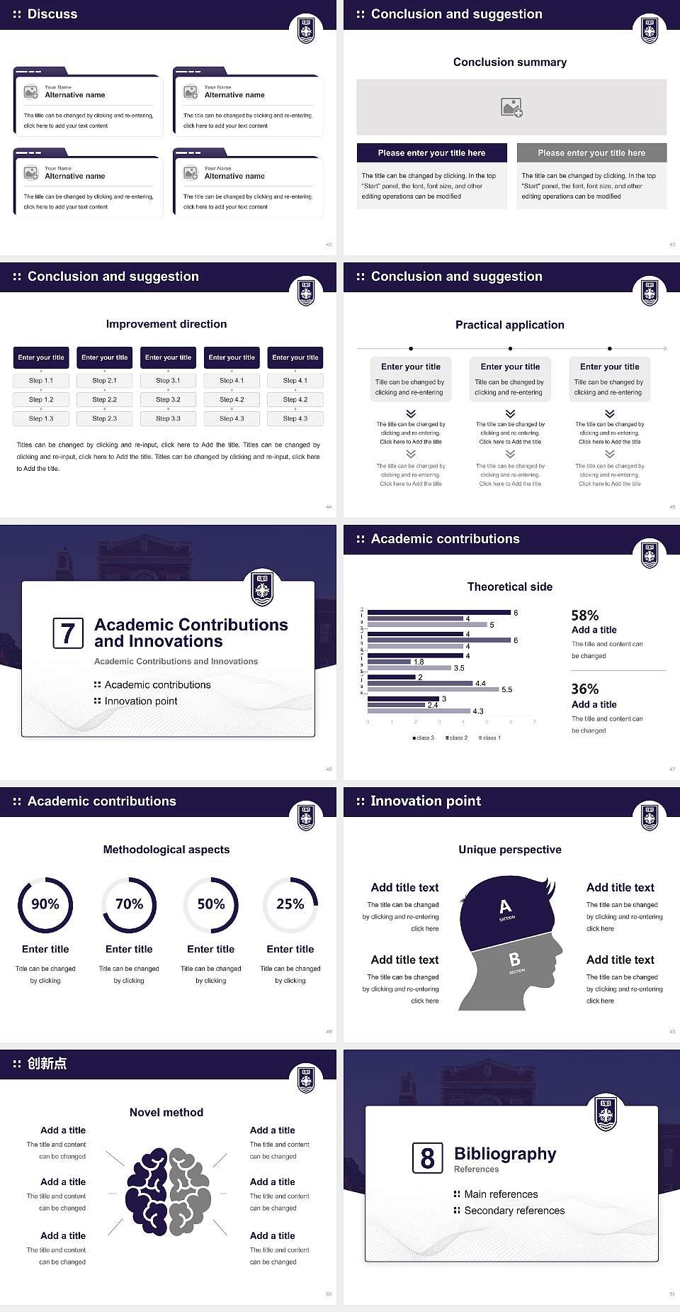 University of Portland Graduation Thesis Defense PPT Template4:3 ratio PPT effect preview image6
