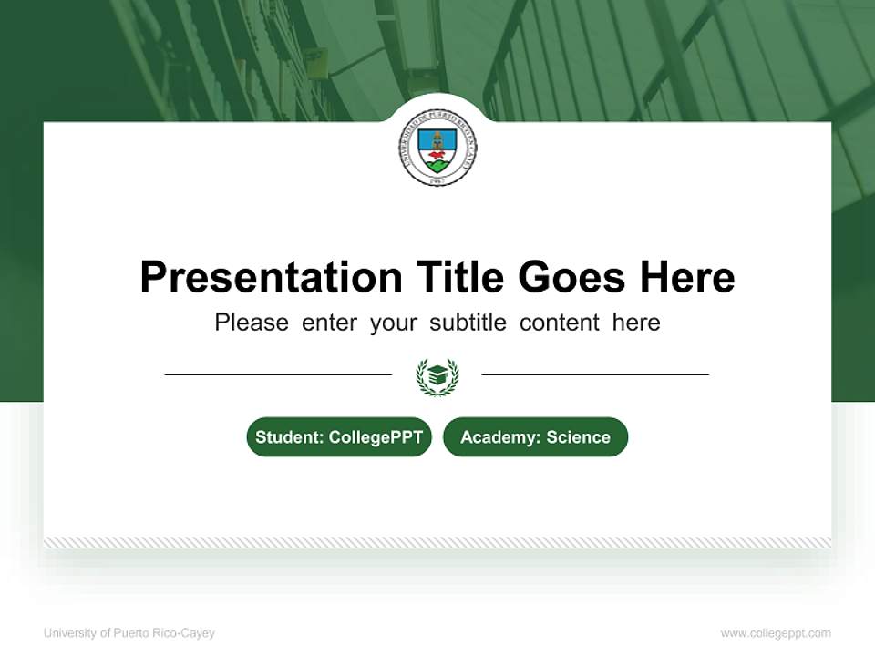 University of Puerto Rico-Cayey National Scholarship Defense PPT Template4:3 ratio PPT effect preview image4