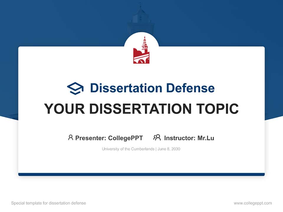 University of the Cumberlands Graduation Thesis Defense PPT Template4:3 ratio PPT effect preview image7
