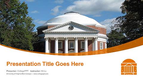 University of Virginia-Main Campus Course/Courseware Creation PPT Template