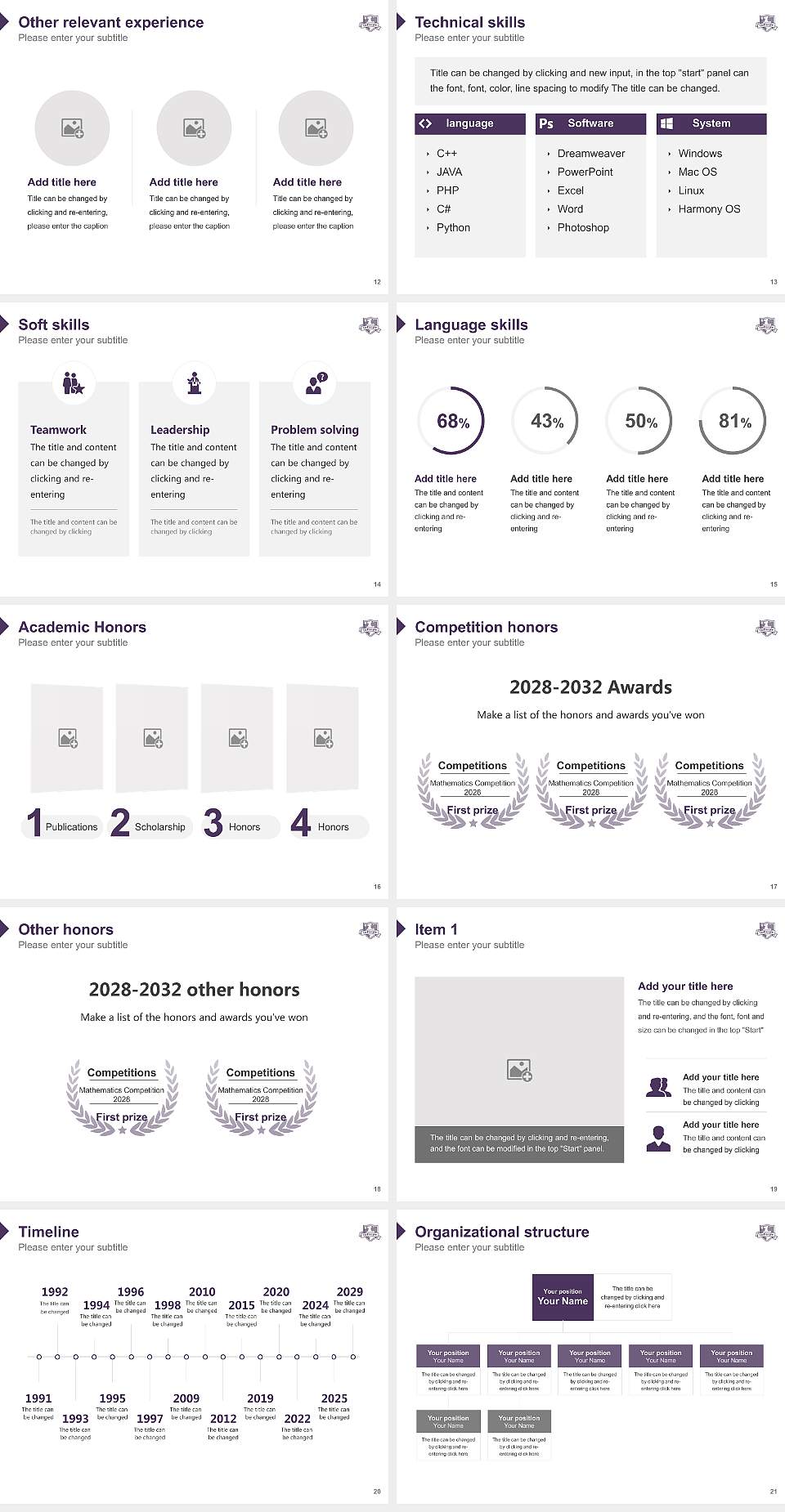 University of the People Resume PPT Template4:3 ratio PPT effect preview image3