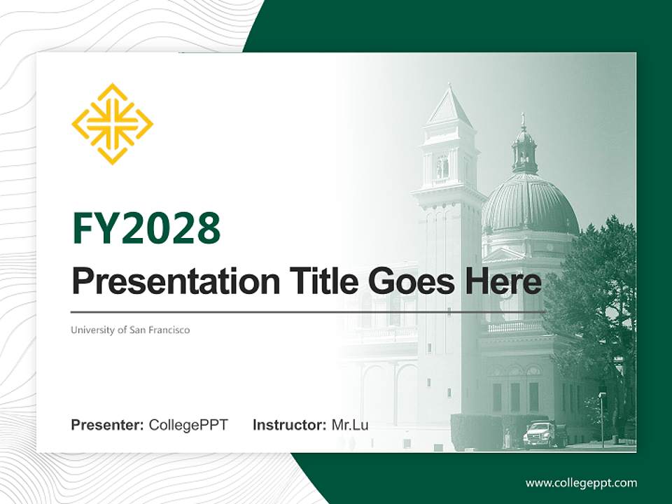 University of San Francisco Academic Presentation/Research Findings Report PPT Template4:3 ratio PPT effect preview image5