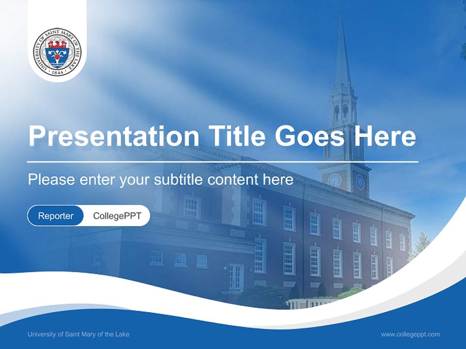 University of Saint Mary of the Lake Lecture Sharing and Networking Event PPT Template4:3 ratio PPT effect preview image4