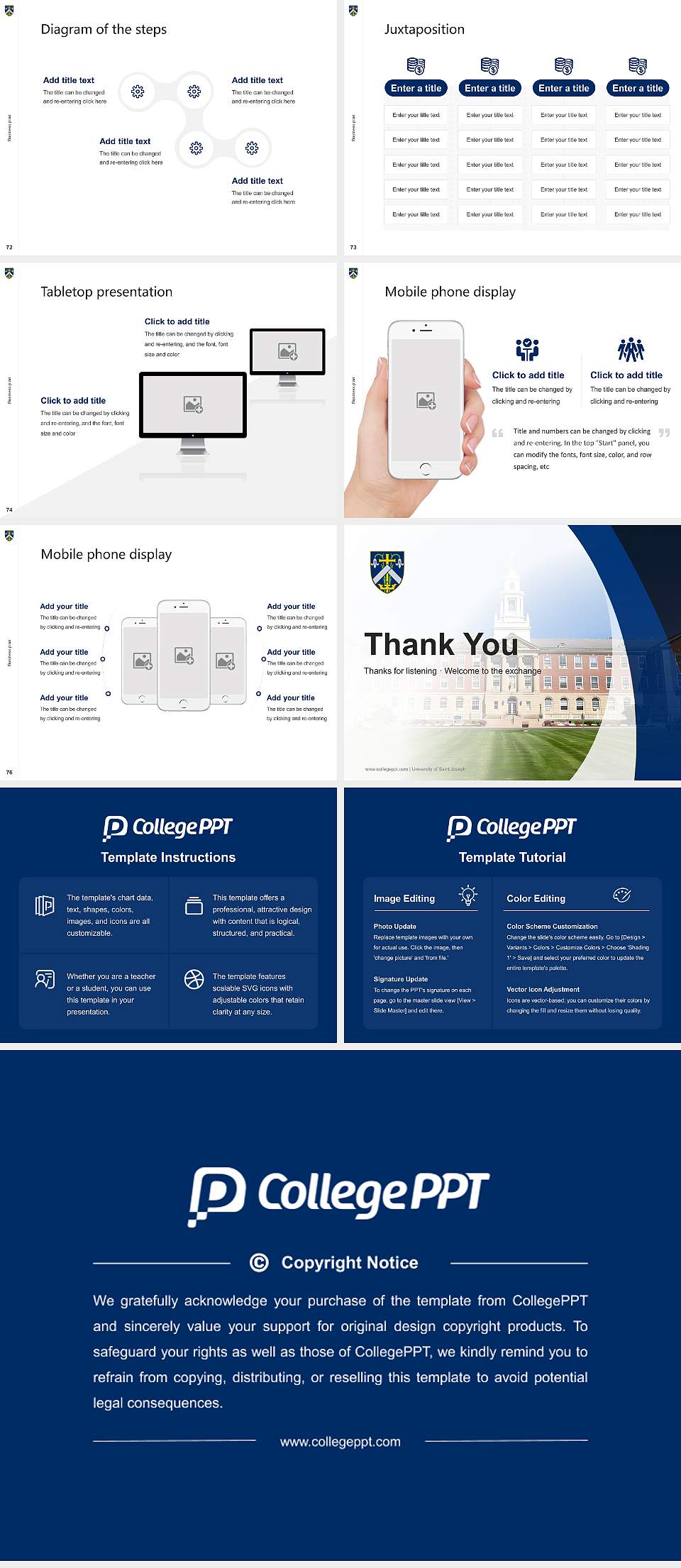 University of Saint Joseph Competition/Entrepreneurship Contest PPT Template4:3 ratio PPT effect preview image9