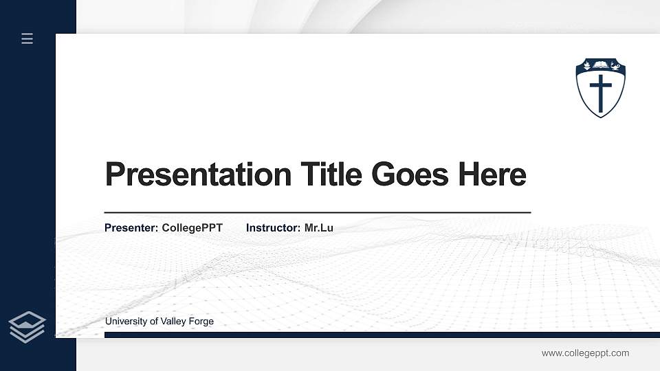 University of Valley Forge Thesis Proposal/Graduation Defense PPT Template16:9 ratio PPT effect preview image
