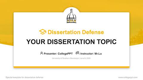 University of Southern Mississippi Graduation Thesis Defense PPT Template