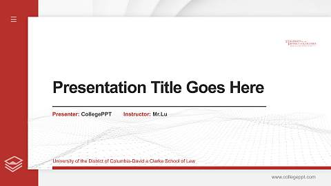 University of the District of Columbia-David a Clarke School of Law Thesis Proposal/Graduation Defense PPT Template