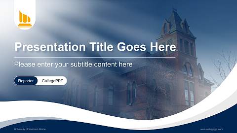University of Southern Maine Lecture Sharing and Networking Event PPT Template