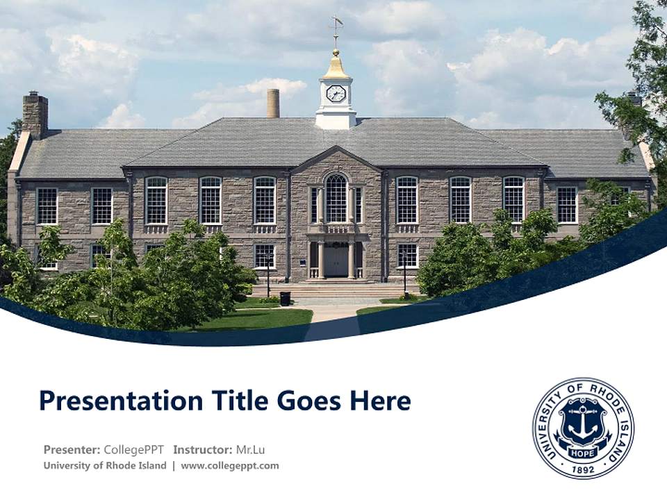 University of Rhode Island Course/Courseware Creation PPT Template4:3 ratio PPT effect preview image5