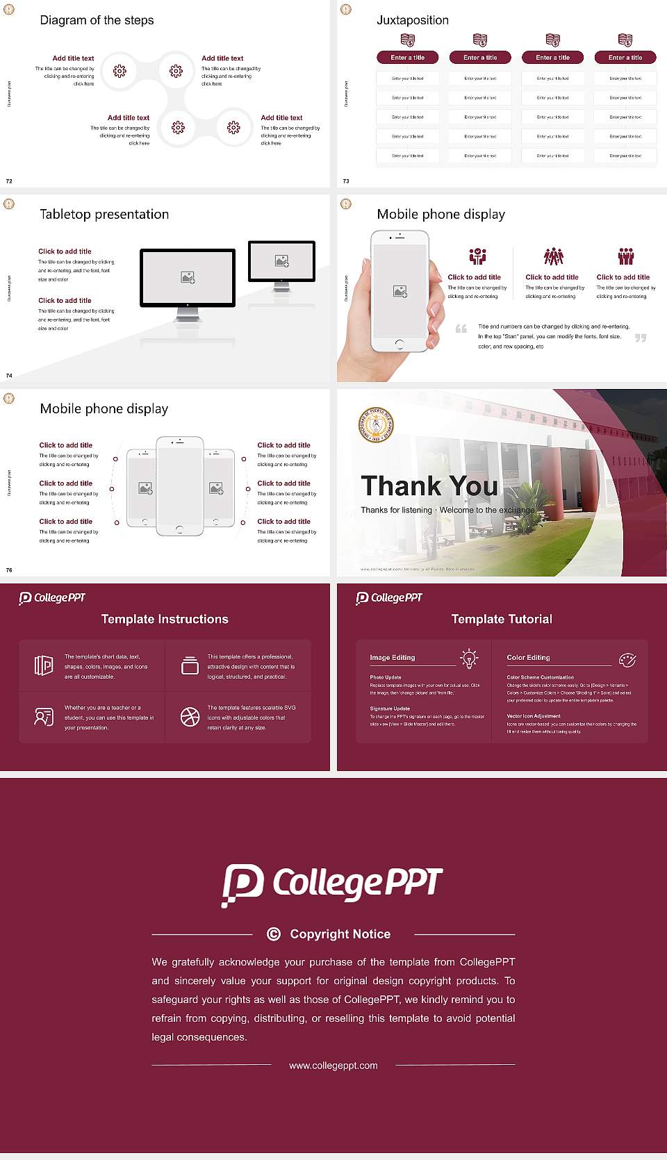 University of Puerto Rico-Humacao Competition/Entrepreneurship Contest PPT Template16:9 ratio PPT effect preview image9