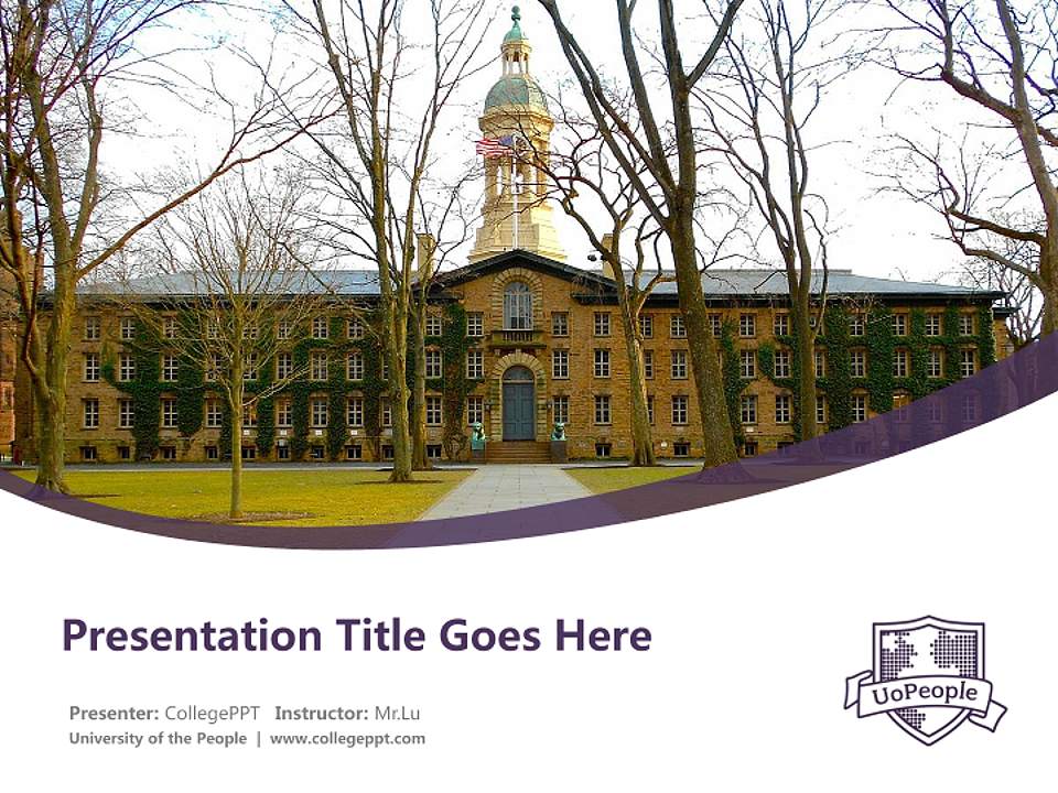 University of the People Course/Courseware Creation PPT Template4:3 ratio PPT effect preview image5