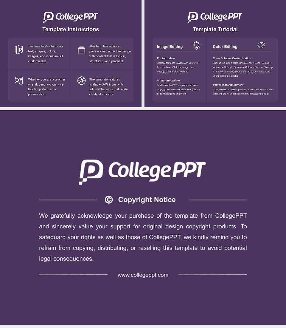 University of the People Course/Courseware Creation PPT Template4:3 ratio PPT effect preview image5