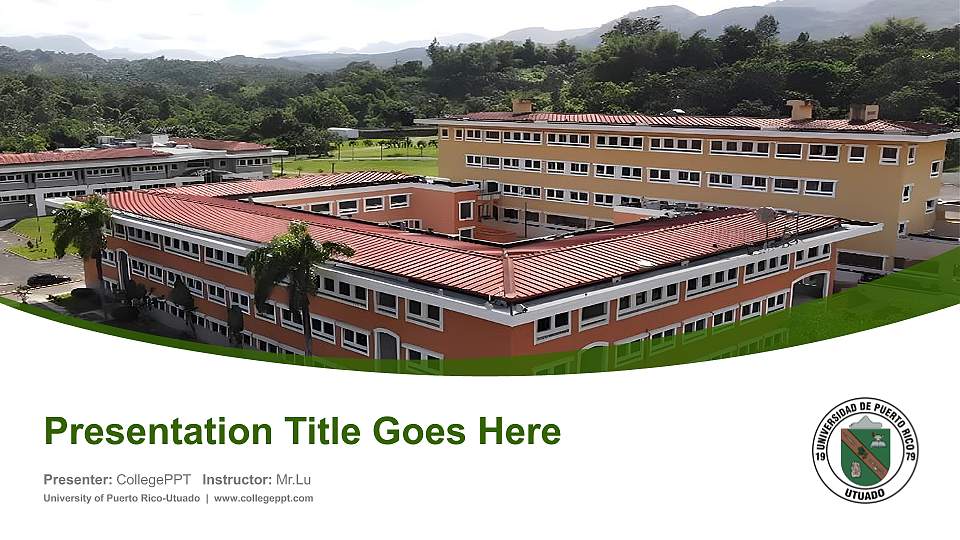 University of Puerto Rico-Utuado Course/Courseware Creation PPT Template16:9 ratio PPT effect preview image