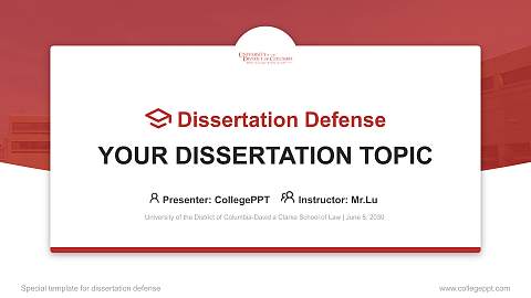 University of the District of Columbia-David a Clarke School of Law Graduation Thesis Defense PPT Template
