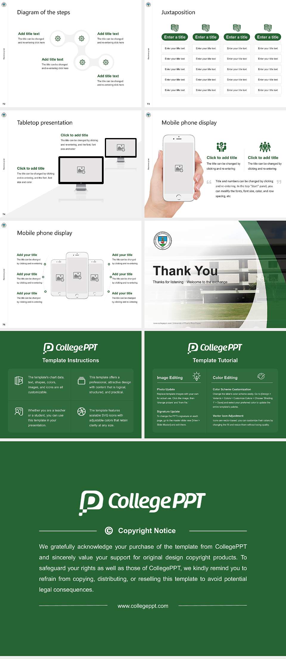 University of Puerto Rico-Cayey Competition/Entrepreneurship Contest PPT Template4:3 ratio PPT effect preview image9
