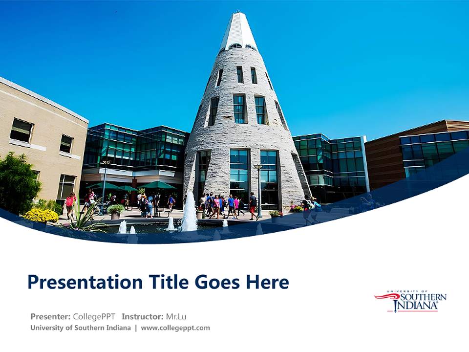 University of Southern Indiana Course/Courseware Creation PPT Template4:3 ratio PPT effect preview image5