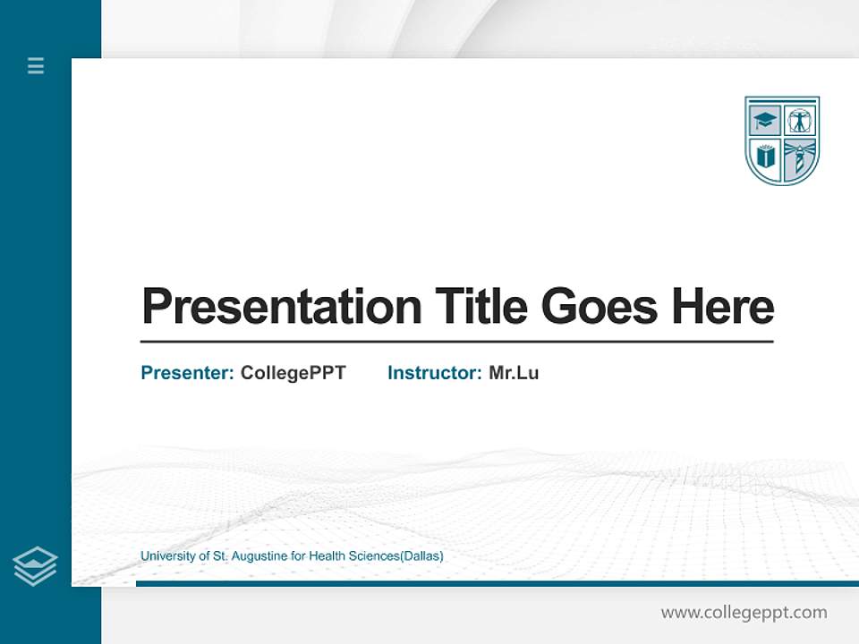 University of St. Augustine for Health Sciences(Dallas) Thesis Proposal/Graduation Defense PPT Template4:3 ratio PPT effect preview image5