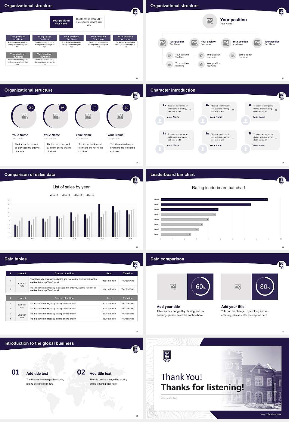 University of Portland Academic Presentation/Research Findings Report PPT Template16:9 ratio PPT effect preview image4
