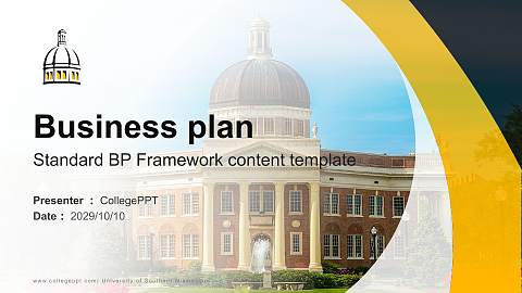 University of Southern Mississippi Competition/Entrepreneurship Contest PPT Template